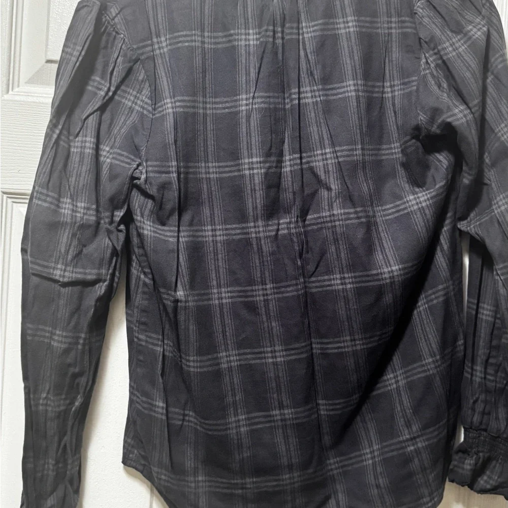 Faherty Navy Plaid Long Sleeve Top - Picture 10 of 10